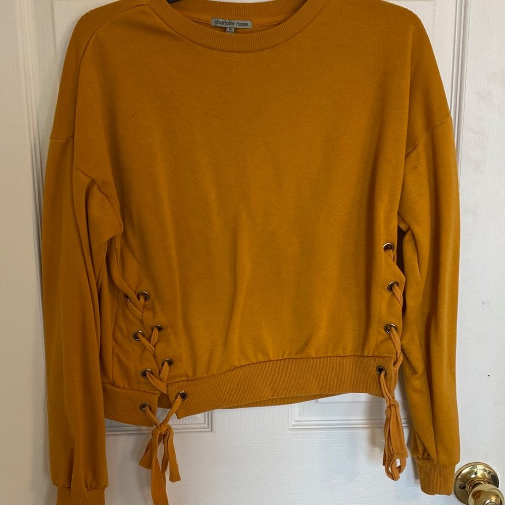 Tie Mustard Sweater